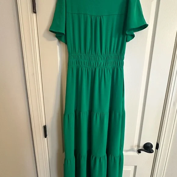 Monteau Vibrant Green Maxi Dress Sz M - Picture 4 of 6